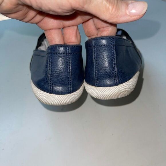 Corkys Moxey Blue Leather Slip Ons - Picture 4 of 8